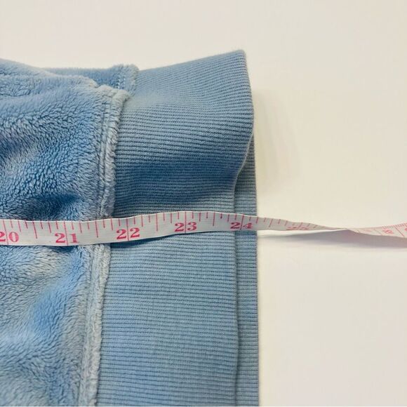 Athleta Girl Feelin Great Hoodie Plush Sweatshirt Thumbholes Youth XXL 16 Blue - Picture 7 of 7